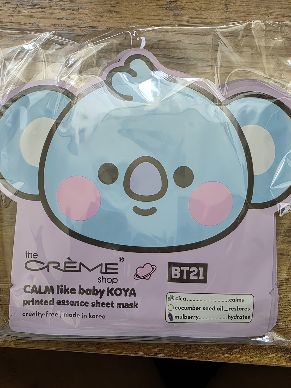 The Crème Shop BT21 KOYA Calm Printed Essence Sheet Mask - Blue